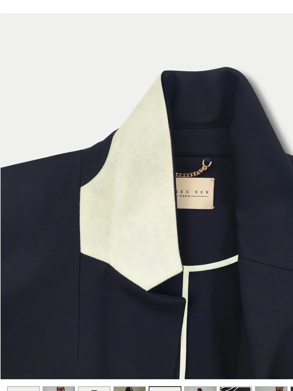 Double-Breasted Navy Blazer with Gold Buttons